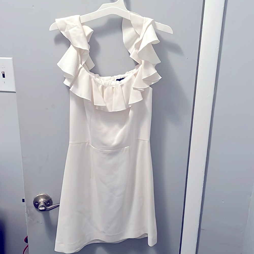 White off the shoulder- French connection dress